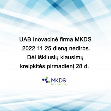 2022 11 25 dieną nedirbsime